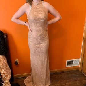 Prom Dress, Size 0 by Alyce. Gorgeous rose gold.
